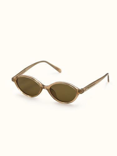 Brown sunglasses on a white background